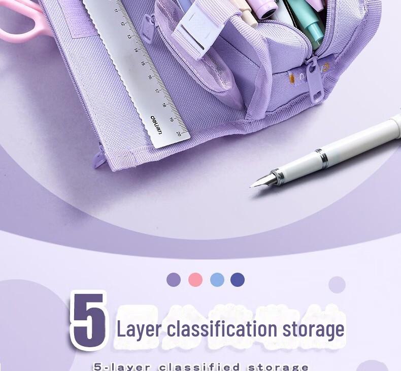 Large Capacity Multifunctional Pencil Case for Primary & Junior High School Girls