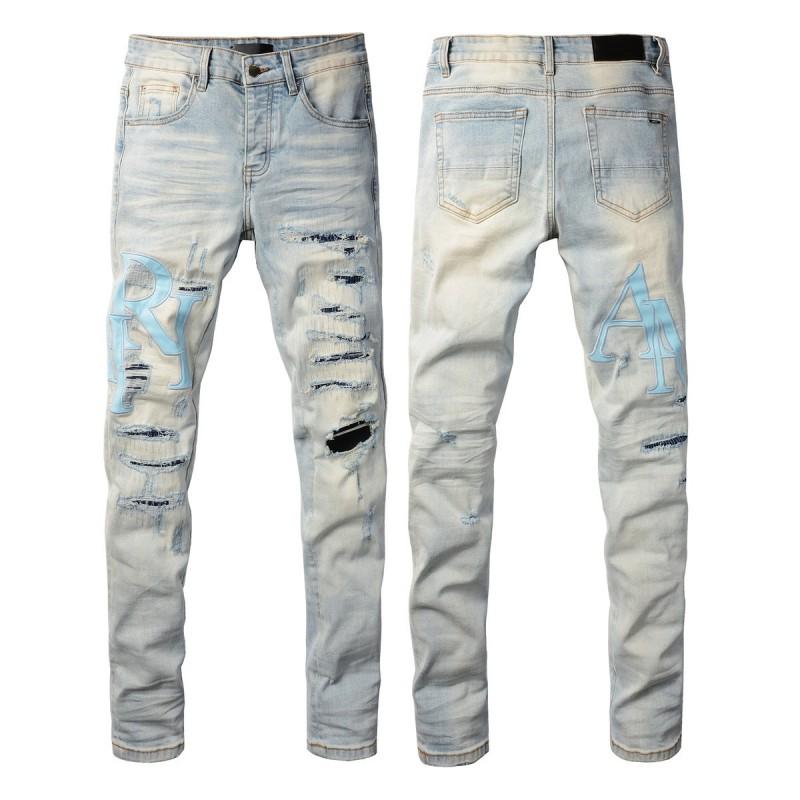 Mens Vintage Washed Distressed Straight Leg