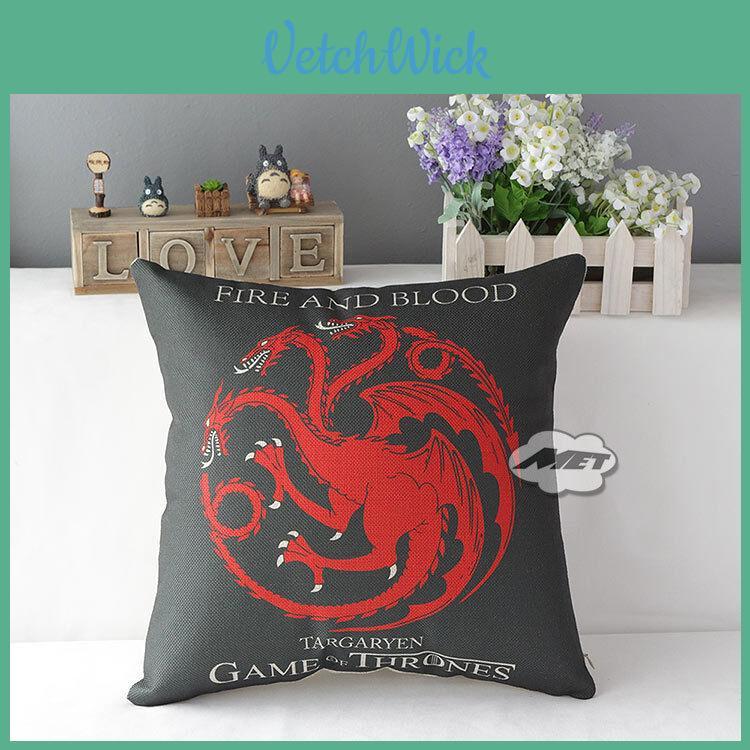 Elegant Game Of Thrones Cotton Linen Pillow Case Waist Throw Cushion Covers Ideal For Home Style