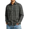 Men's Long Sleeve Plaid Button Down Shirt with Collar for Casual Everyday Wear