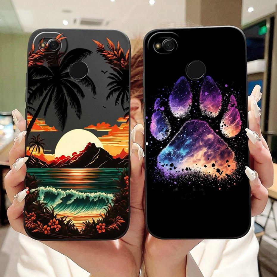 Fashion Painting Phone Case For Xiaomi Redmi 4X 4A Soft Silicone Shockproof Cover For Redmi4A Redmi4X Cases Bumpers