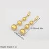 Nidin High Quality Copper Shiny Round Ball Drop Earrings For Women Female Daily Party 2 Colors Choice Ear Jewelry Accessories
