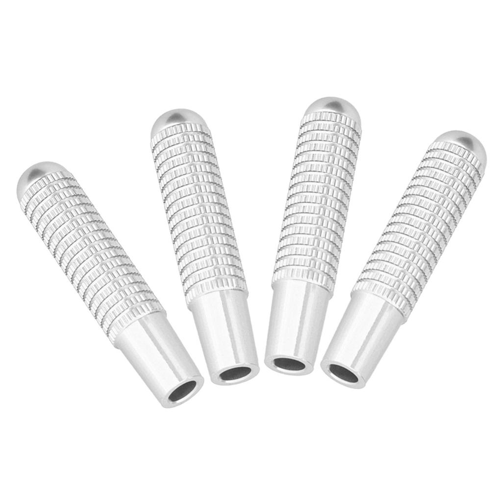 4pcs 9.5mm Aluminium Alloy Car Interior Door Lock Pin Knob Cover Fit for Mercedes Benz (Silver)