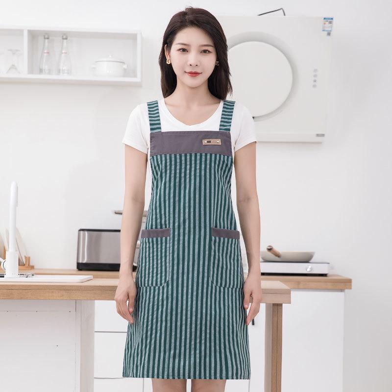 Women s Summer Kitchen Cotton Apron - Breathable, Stylish, Thin Strap & Waist Design