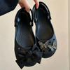 Bowknot High-End Ballet Shoe Flower Buckle - Detachable Mary Jane Accessory
