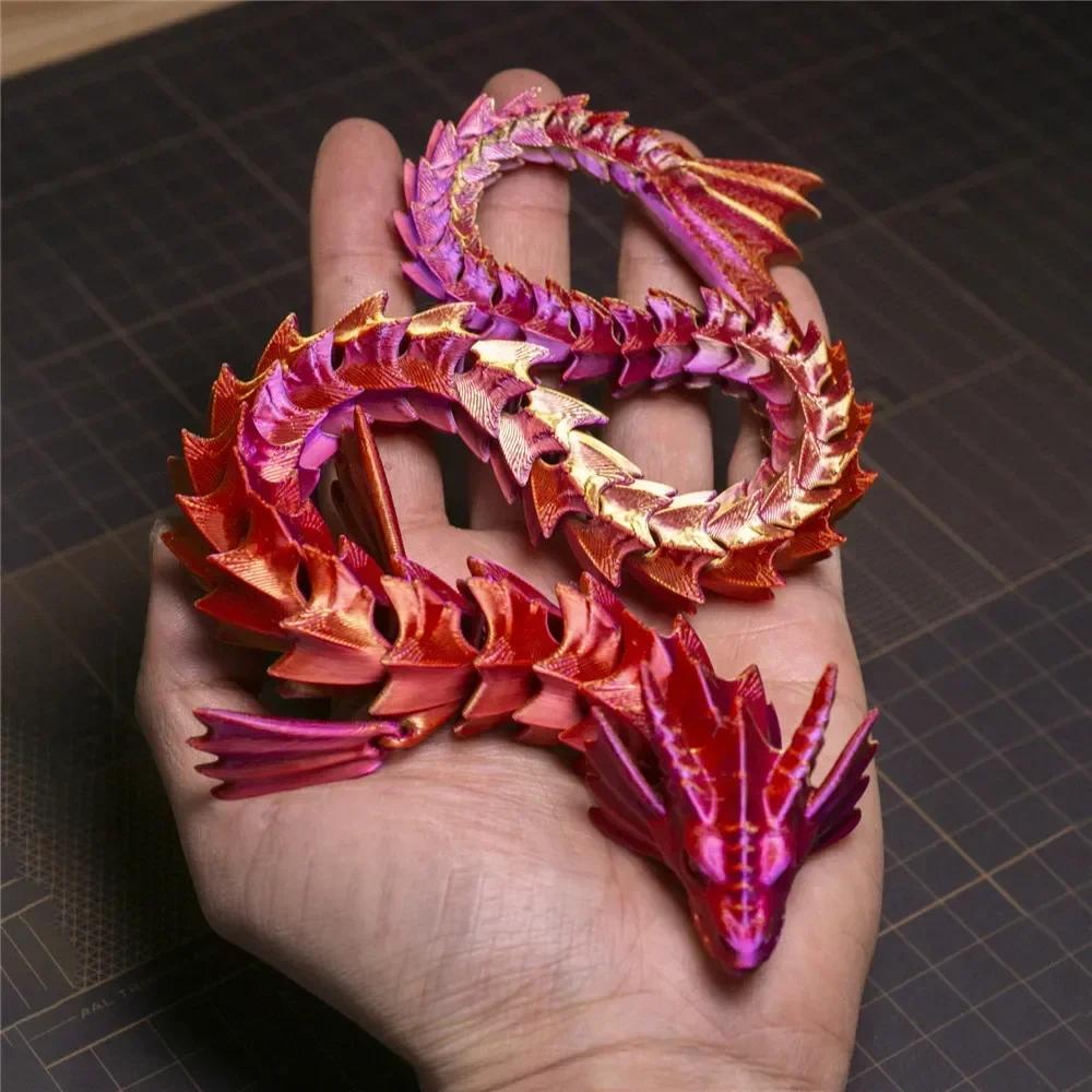 35Cm 3D Print Sea Dragon Model Mythical Dragon Desktop Decorations Multi-Articulated Activity Models Home Decorations Kid Toy