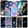 Earth Stars Space Phone Case For Samsung Galaxy S24 S23 S22 S20 Ultra S21 FE 5G S10 S9 Plus S10E S8 Soft Silicone Cover