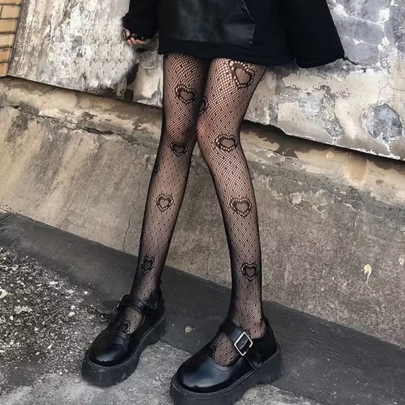 Women Lace Patterned Fishnet Tights High Waist Fishnets Leggings Net Stockings Pantyhose Thigh High Stockings Hosiery