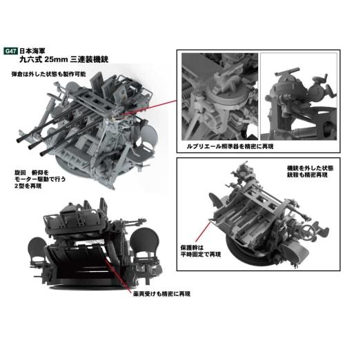 Pit Road 1/35 Scale Grand Armor Series Japanese Navy Type 96 25mm Triple Machine Gun Plastic Model G47