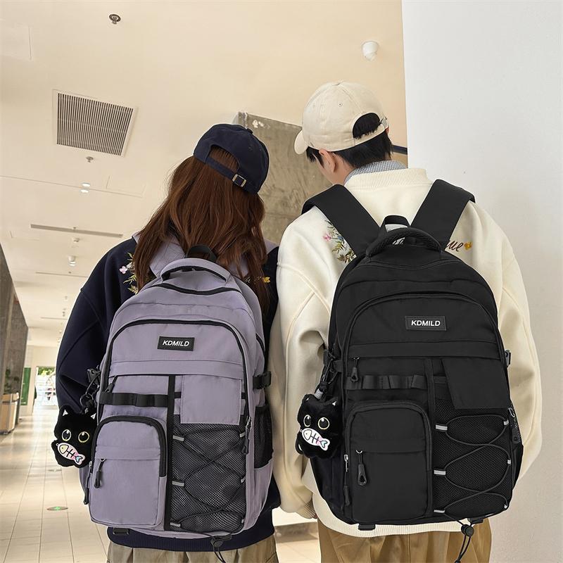 Fashion Backpack for Men & Women – Large Capacity School Bag with Multiple Pockets & Water Bottle Holder – Perfect for Daily Use
