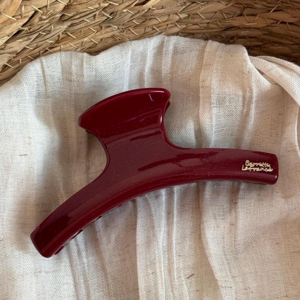 Red Series High-End Half-Up Hair Claw Clip for Women - Delicate New Year Updo Accessory