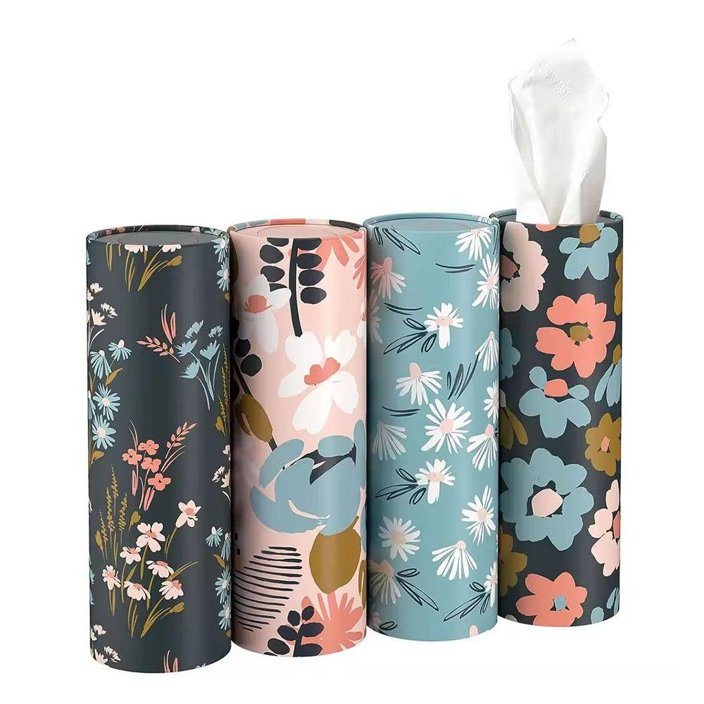 1Pcs Paper Cylinder Paper Cup Holder 3 Layers Cylinder Box Car Home Tissues Holder  Car Interior