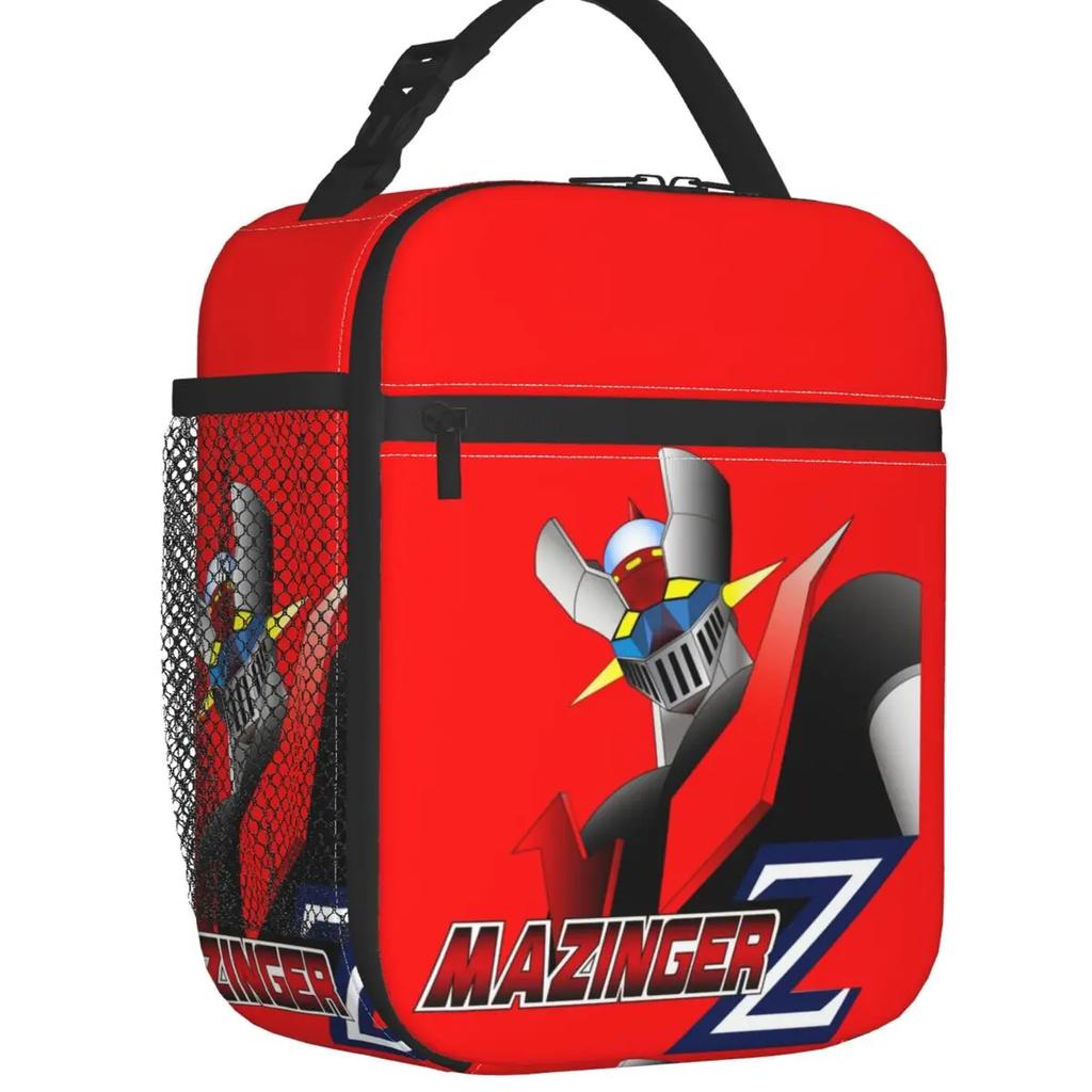 Grendizer Anime Insulated Lunch Bags for Women UFO Robot Goldorak Portable Cooler Thermal Bento Box Work School Travel