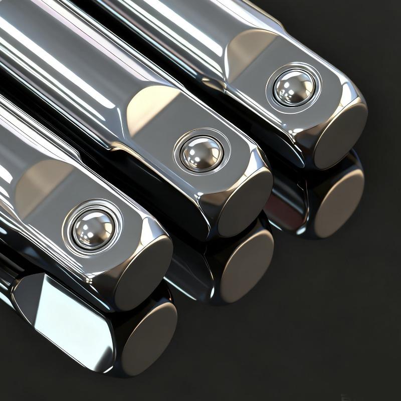 3pcs Chrome-plated Steel Sleeve Ratchet Extension Rod Car Tire Repair Tool 1/4 3/8 1/2 Sleeve Ratchet Extension Rod Hand Tools