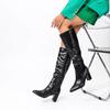 Eilyken 2026 Fashion Square Heels Pointed Toe Women Knee-High Boots Autumn Winter Shoes Punk Style Zipper Long Booties