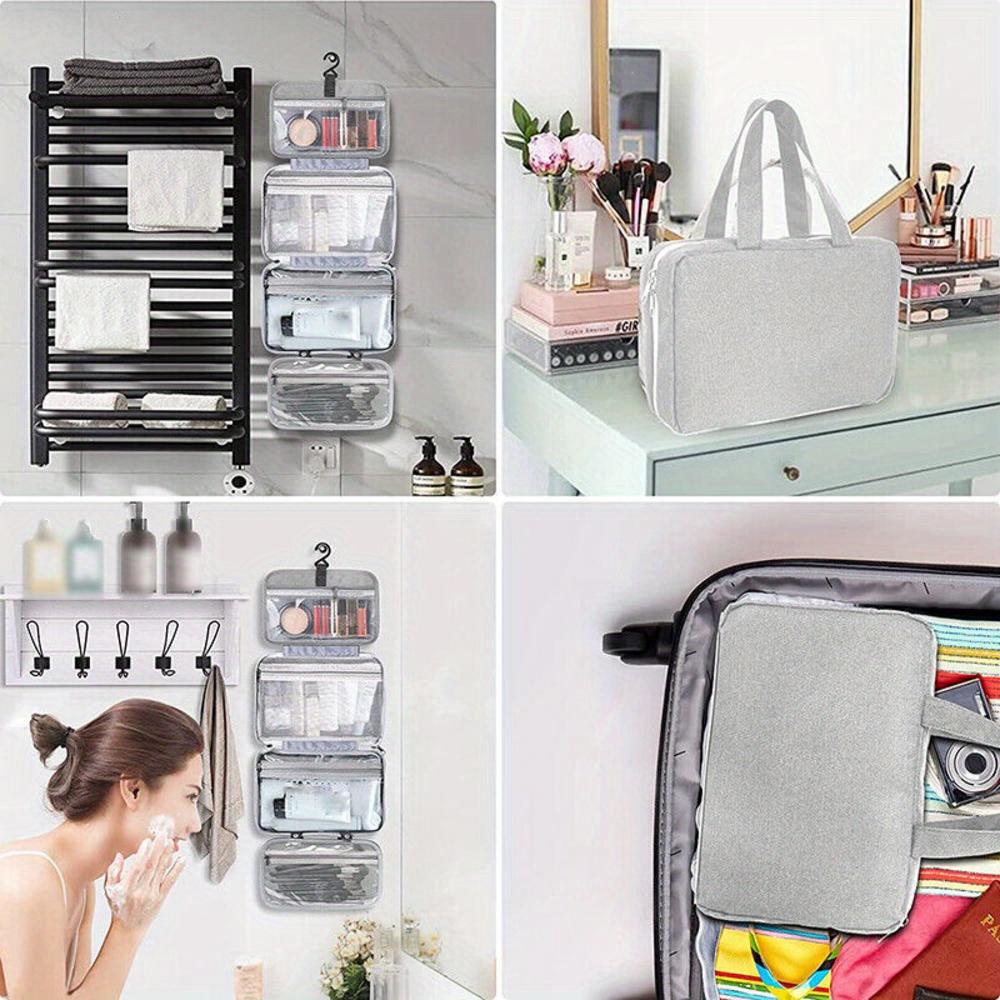 1pc Multi-Functional Waterproof Folding Toiletry Bag - Wet and Dry Separation Cosmetics Travel Storage