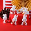 New Year Lucky Rabbit Resin Ornament - Cute Micro Landscape Animal for Creative Garden Decor
