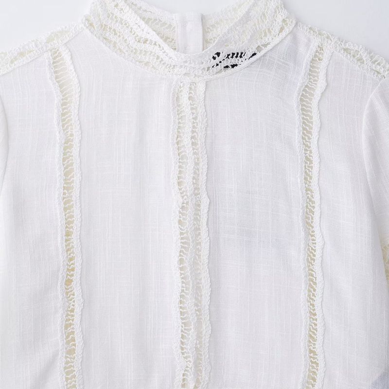 Kaslead New Women Clothes Western Style Fashion Crocheted Detail Shirts Skirt 2731043 2731044