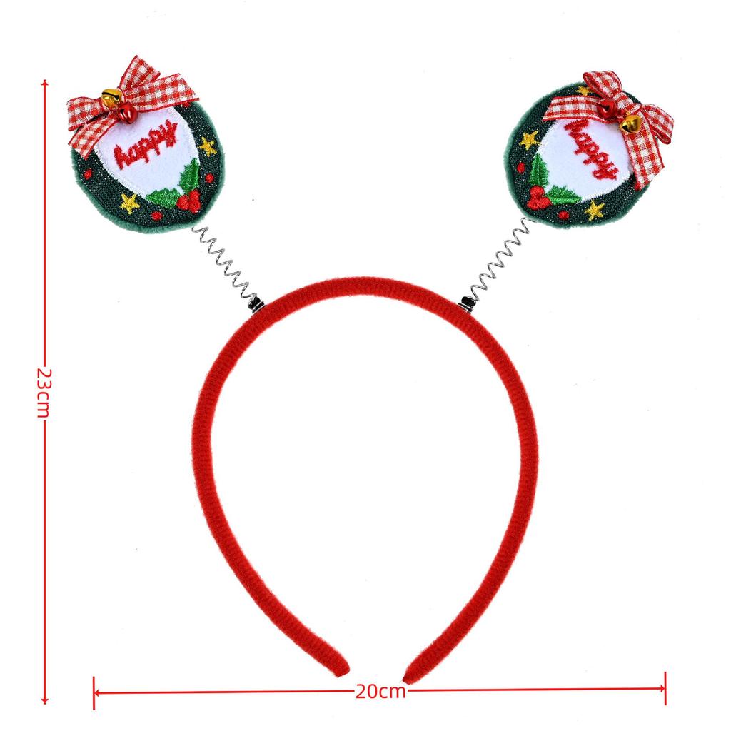 Plyšová vánoční čelenka s parohy soba - Slavnostní sváteční párty doplněk