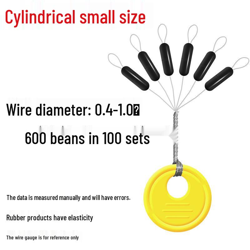 Olive-Shaped Silicone Fishing Beads - 100 Sets of Small Space-Saving Tackle Accessories