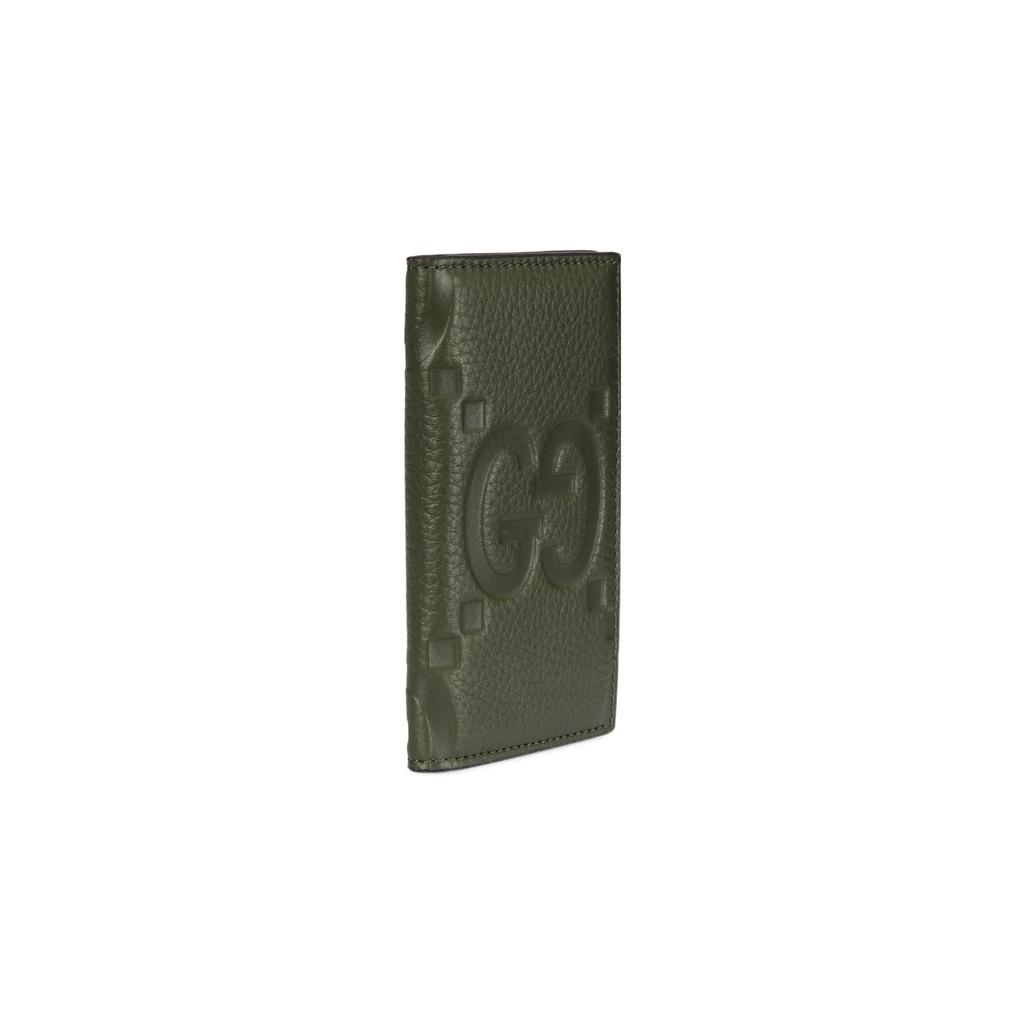 Gucci Double G Logo Embossed Flap Leather Card Holder Men Accessories Dark-Green 739478-AABY0-3346