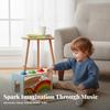 Wooden Music Pounding Bench Multifunction Xylophone Toy Educational Musical Tap