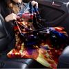 For Transformers,Optimus Prime,Cybertronian-Themed Flannel Blanket, Glam Style, Digital Print, All-Season Comfort, Tear-Resistant, Knitted C