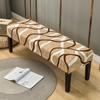 Dining Bench Cover Stretch Upholstered Bench Slipcover Printed Bench Seat Protector Rectangle Bench Covers for Dining Room Bedroom Living Room Kitchen