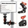 A Versatile Super Clamp with a Universal Aluminum Alloy  Featuring 1/4" And 3/8" Screw Holes Suitable for GPS Devices Phone Mounts And Action Cameras