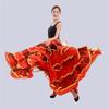 720 Degree Woman Spanish Flamenco Skirt Polyester Satin Smooth Big Swing Carnival Party Ballroom Belly Dance Costumes Dress