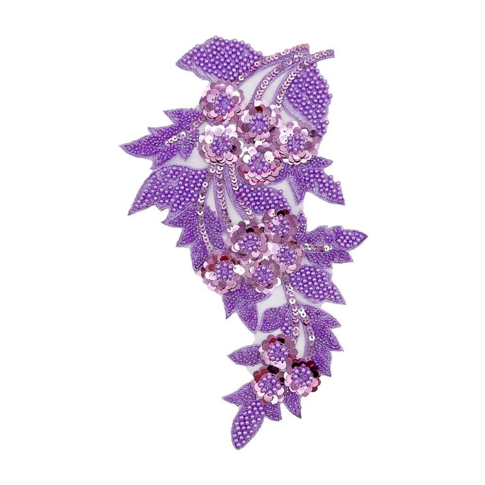 Fashion 3D Sequin Flower Patches Handmade Embroidery Embroidered Patches DIY Handwork Patches Wedding Dress