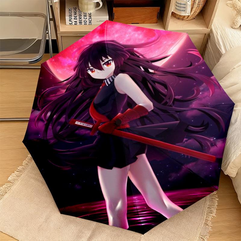1 Stück Akame Ga Kill Schwert Automatischer Regenschirm - Geeignet für Reisen Outdoor Tragbarer Regenschirm Geburtstagsgeschenk Tägliche Notwendigkeiten