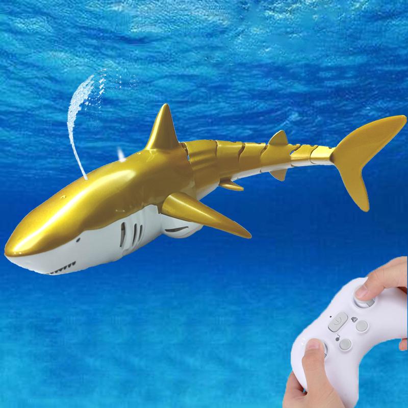 Rc Shark Spray Water Electric Whale Kids Toy Remote Control Dolphin Animal Bath Tub Pool Simulation Submarine Fish Swimming Game