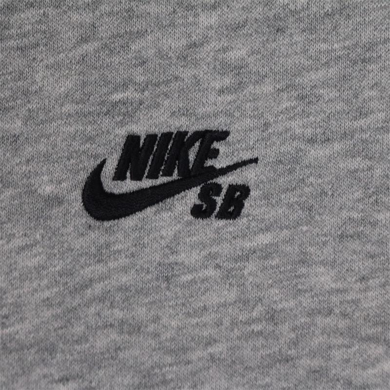 Nike Logo Embroidered Round Neck Raglan Sleeve Fleece Pullover Sweatshirt Men Sweatshirt Gray AQ9564-063