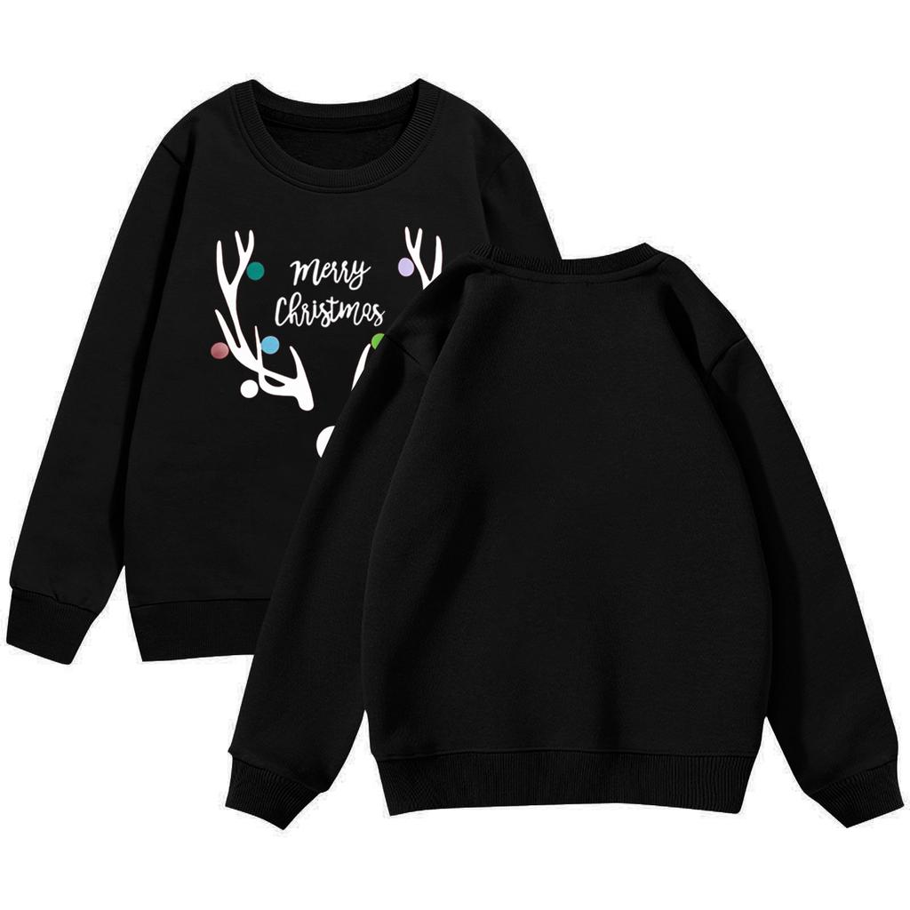 Christmas Day Girls Round Neck Pullovers For Kids Printed Baby Tops