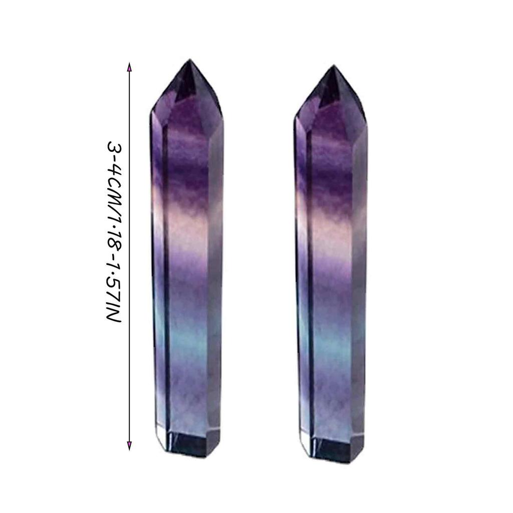 Naturlig färgglad fluoritkristallkolonn Fluorit Enkelspets sexkantig