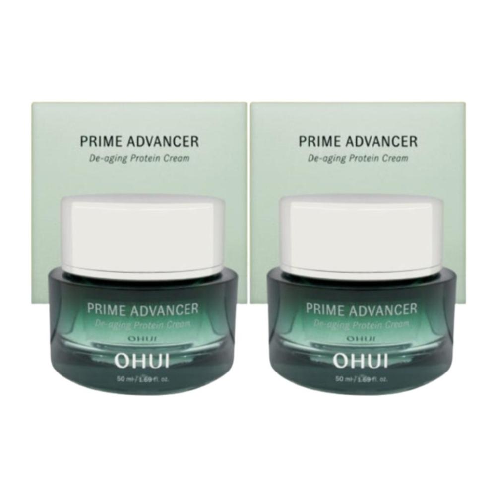 OHUI Prime Advancer De-Aging Protein Cream 50ml – Intensive Anti-Aging Face Cream with Peptides & Protein Complex, Korean Firming Skincare