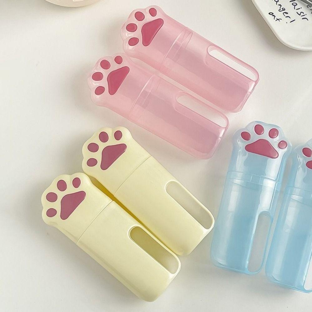 Cartoon Mouthwash Cup Plastic Portable Wash Cup Lightweight Toothpaste Toothbrush Organizer  Travel