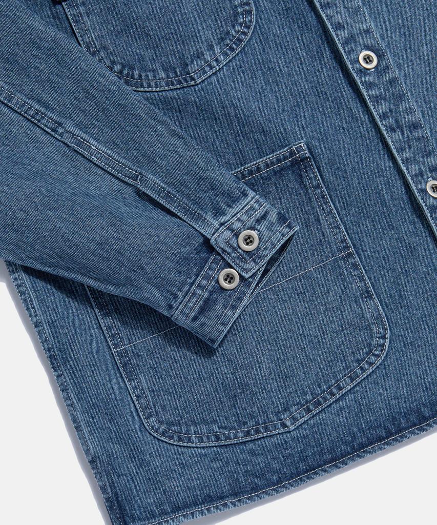 ESPIONAGE Denim Coverall Shirt Jacket Washed Indigo