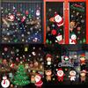 Colorful Pvc Christmas Wall Stickers With Santa Claus For Cheerful Holiday Decor