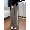 Women's Autumn High-Waisted Wide-Leg Cargo Jeans - Plus Size Relaxed Fit for Pear-Shaped Bodies