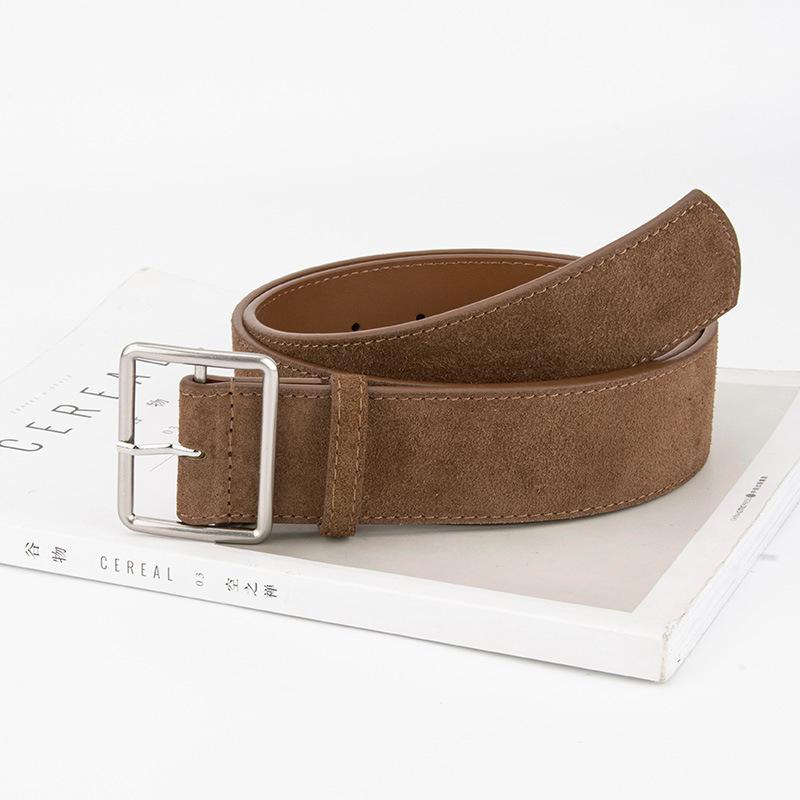 New Korean Version Simple and High-end Genuine Leather Belt for Women with Jeans Decoration Trendy Waist-hugging Women Belt