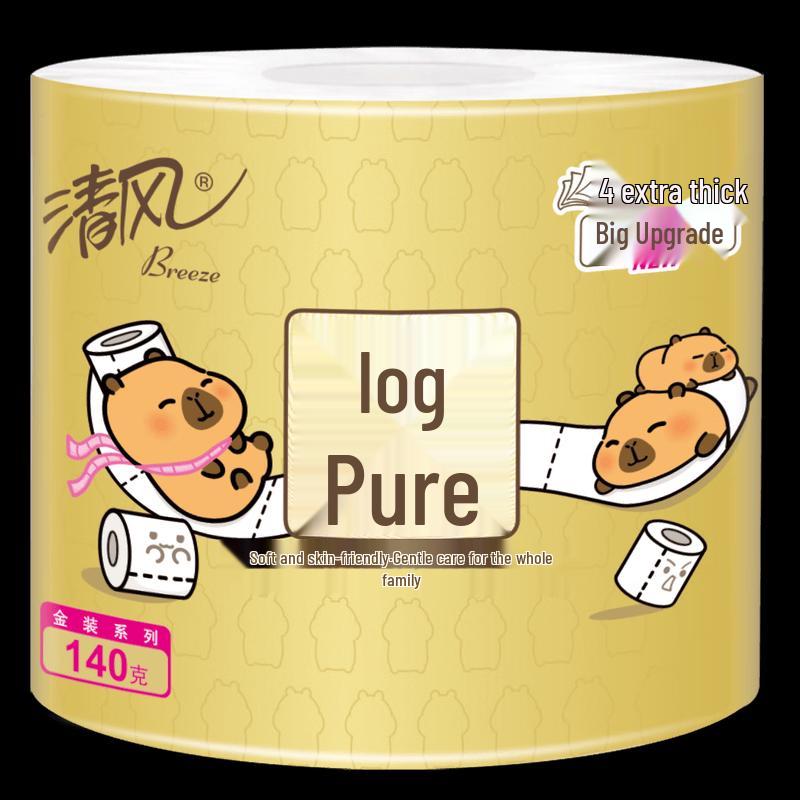 Qingfeng 4-Ply Virgin Wood Pulp Toilet Paper