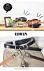 [Shiroya] EDWIN FIT Type Belt, Click Belt, No Holes, 0111094 (03: Brown, Free Size (Cuttable))