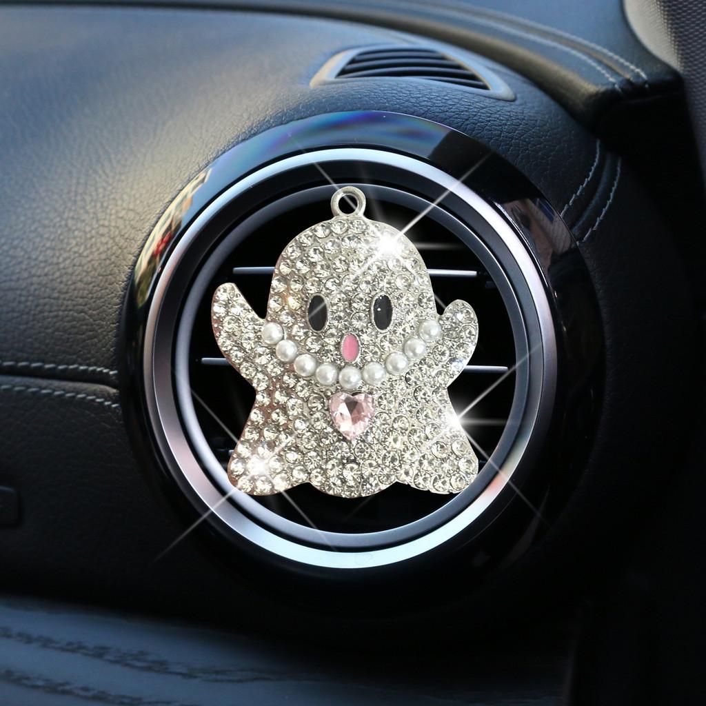 Silver Metal Gold Ghost Car Air Freshener Clip Decorative Aromatherapy Holder