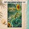 Frog Theme Soft Beach Towel Personalized Custom Name Text Towel Portable for Beach Pool Travel