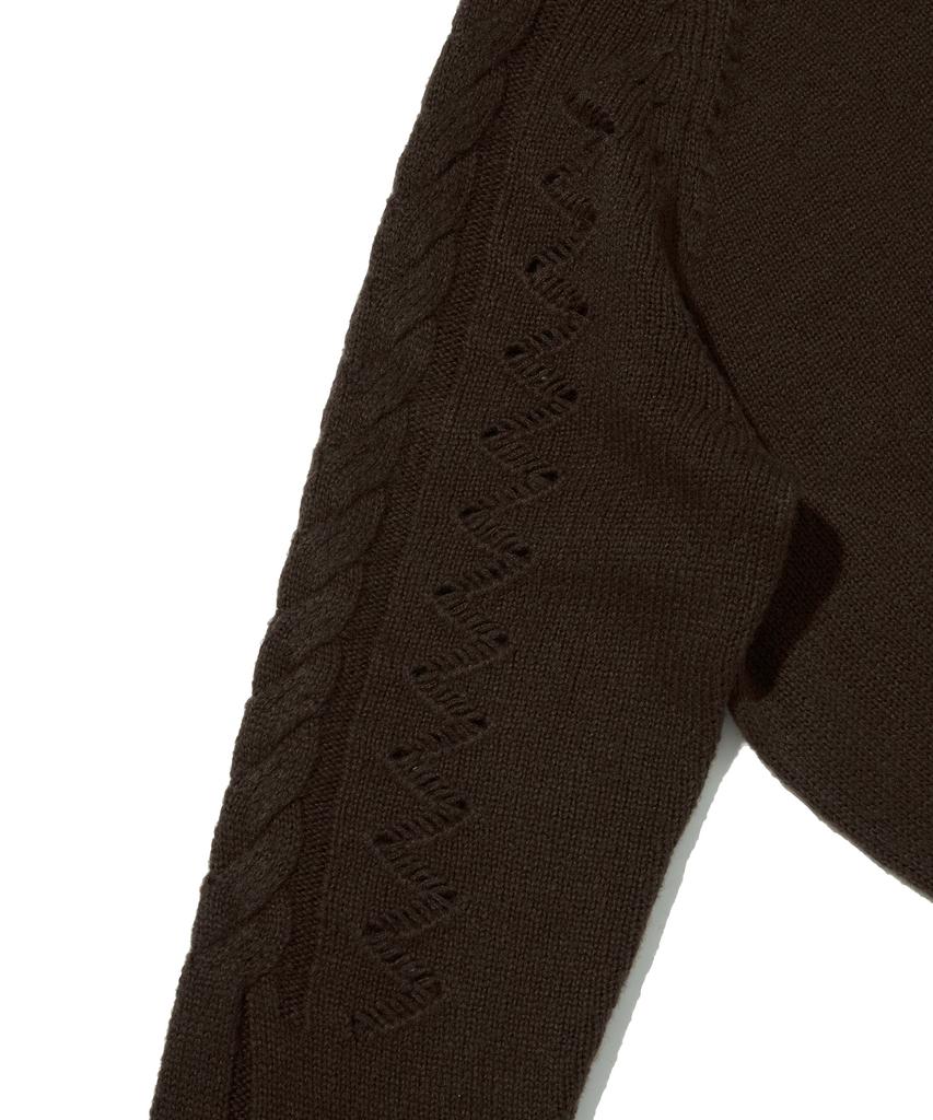 Seuweideu Damaged Cable Knit [Brown]