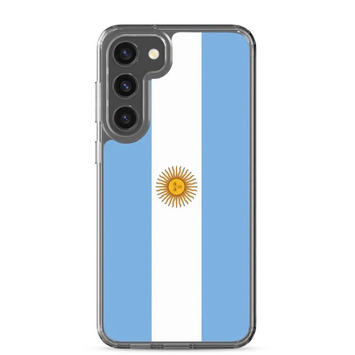 Coque Téléphone - Samsung - Galaxy S23 Ultra - Drapeau Argentin - Souple - Multicolore