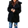 Dámský teplý kabát/bunda z umělé kožešiny, jednobarevný, dlouhý, silný kardigan, svrchní oděv