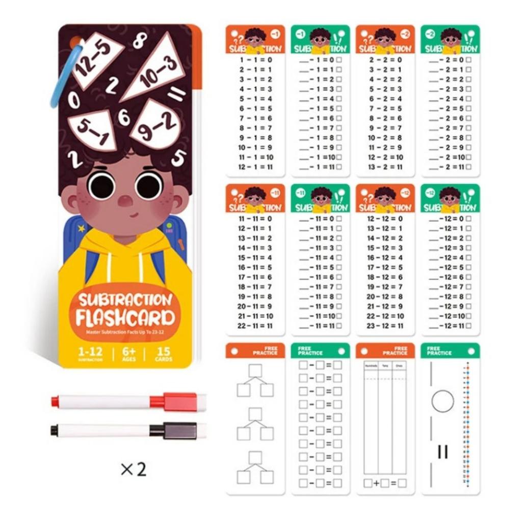 Mathematical Calculations Montessori Math Toy Beginners Practice Arithmetic Fraction Test Card Learning Tools for Primary School